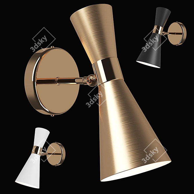 Dumo Lightstar Brass Wall Sconce 3D model image 2