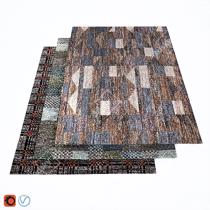 Luxury Himalayan Wool Carpets 3D model image 1