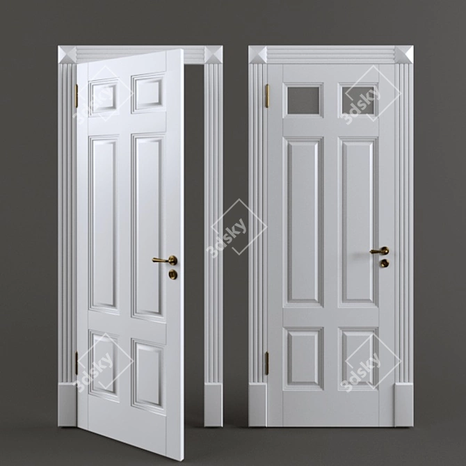 Customizable Interior Doors: 700x2000mm Slab 3D model image 1