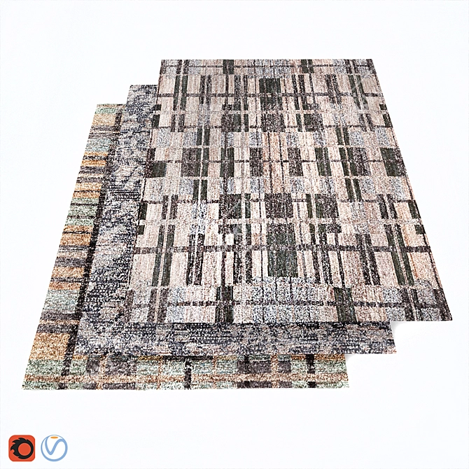 Luxury Himalayan Wool Carpet 3D model image 1