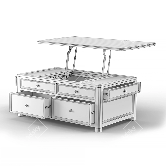 Carlyle Lift-Top Cocktail Table 3D model image 3