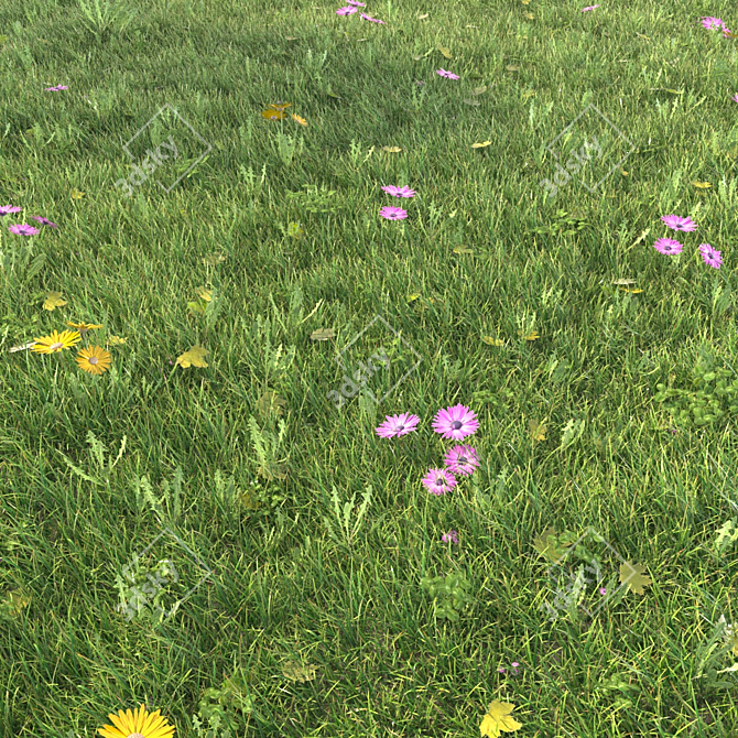 Realistic Grass Landscaping Model 3D model image 1