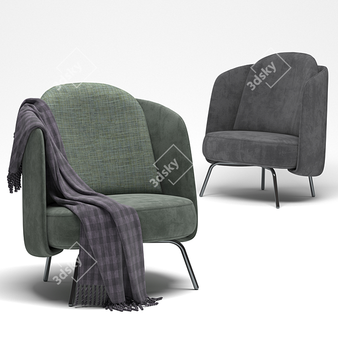 Elegant Lucia Armchair by Ditre Italia 3D model image 1