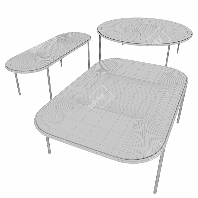 Minimalist Chapel Coffee Table 3D model image 2
