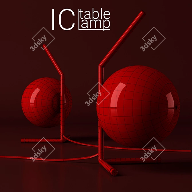Modern Minimalist Table Lamp 3D model image 2