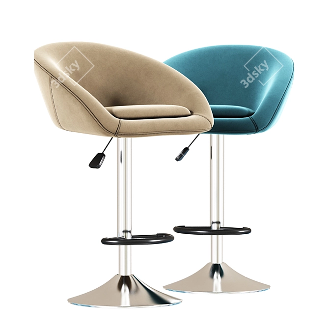 Modern Judith Bar Stool for Versatile Bar Spaces 3D model image 2