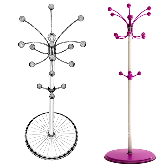 Space-Saving Baby Stand Hanger 3D model image 2