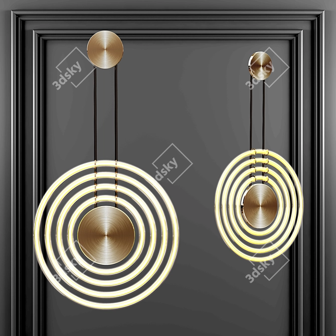 Elegant Wall Sconce 3D model image 1