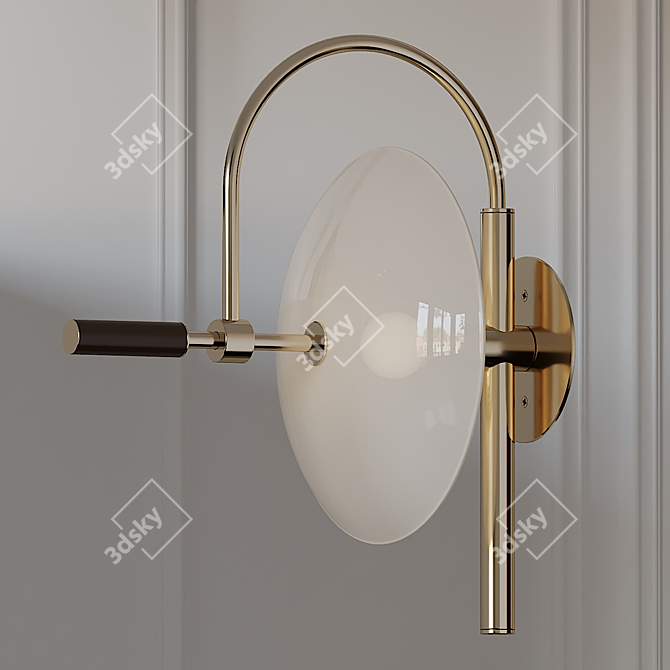 Minimalist Illumination: APERTURE Wall Sconce 3D model image 1