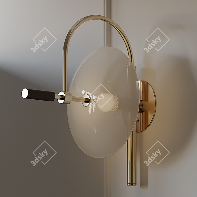 Minimalist Illumination: APERTURE Wall Sconce 3D model image 3