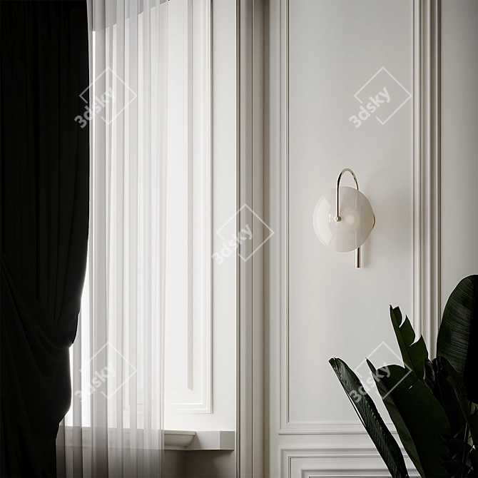 Minimalist Illumination: APERTURE Wall Sconce 3D model image 4