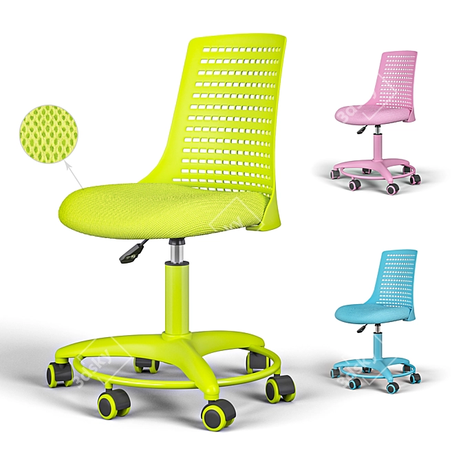 TechKiddy Mesh Computer Chair 3D model image 1