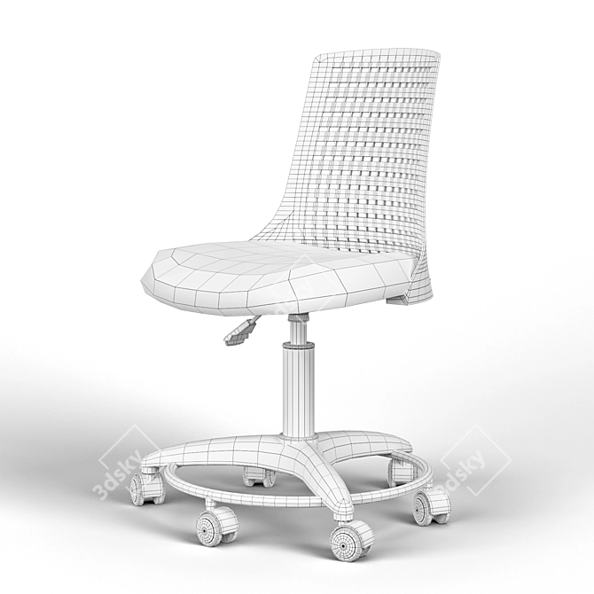 TechKiddy Mesh Computer Chair 3D model image 3