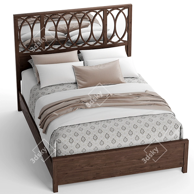 Zaragoza Deluxe Queen Bed 3D model image 2