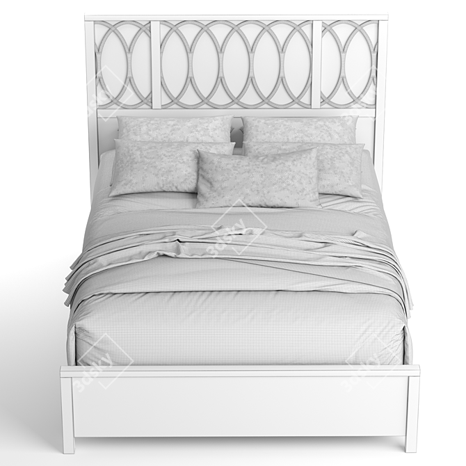 Zaragoza Deluxe Queen Bed 3D model image 3