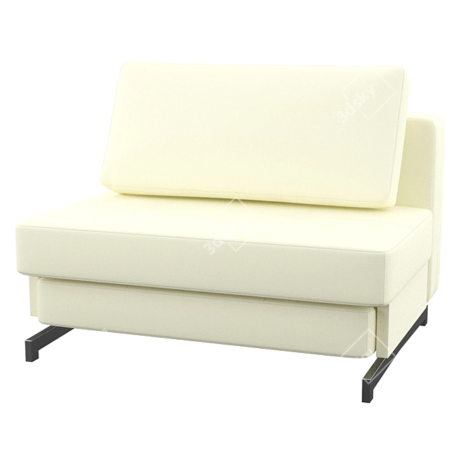 Versatile and Stylish Rutledge Convertible Sofa 3D model image 1
