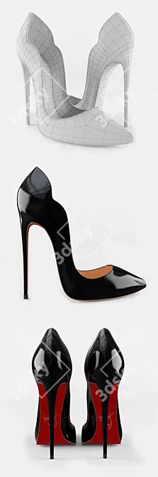 Louboutin Hot Chick Pumps: 4 Colors, High Detail 3D model image 3