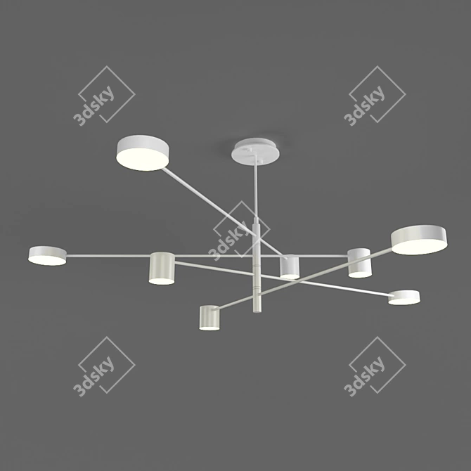 Elegant Motvikt White Pendant Light 3D model image 1