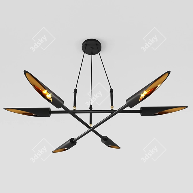 Harmony Loft Pendant Light 3D model image 1