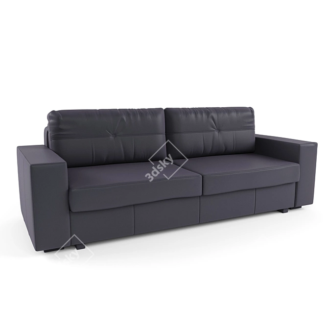 Modern Velvet Sofa: 1000x2500x930mm 3D model image 1