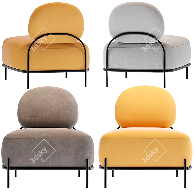 Modern Pawai Armchair: Stylish, Comfortable, and Versatile 3D model image 2