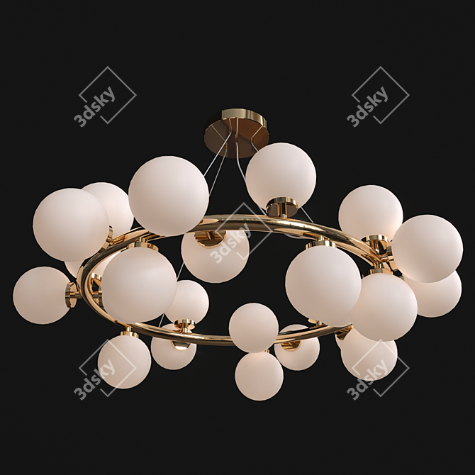 Modern Modo Gold Pendant Light 3D model image 1