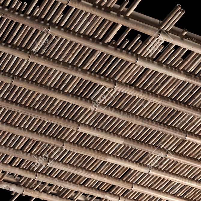 Sustainable Bamboo Ceiling Panels 3D model image 2