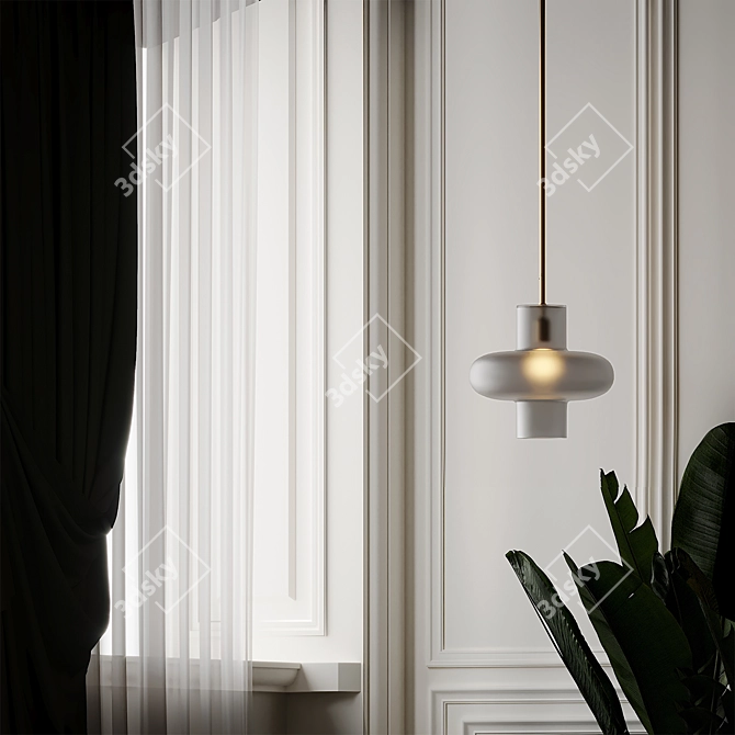 Modern MJ Pendant Light 3D model image 3