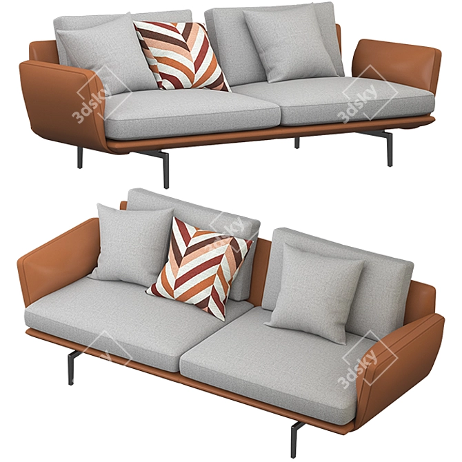 Elevate Your Space: Get Back Sofa 3D model image 1