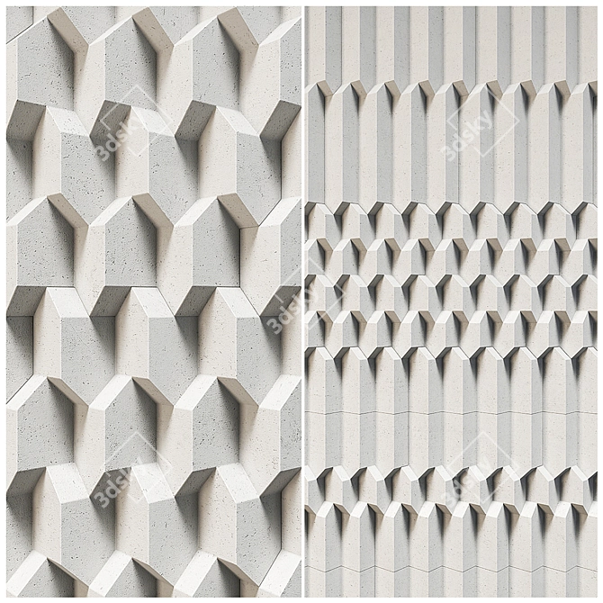 Giovanni Barbieri 3D Trifaces Panels 3D model image 1