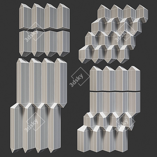 Giovanni Barbieri 3D Trifaces Panels 3D model image 2