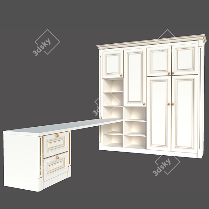 Window-Side Workstation 3D model image 1