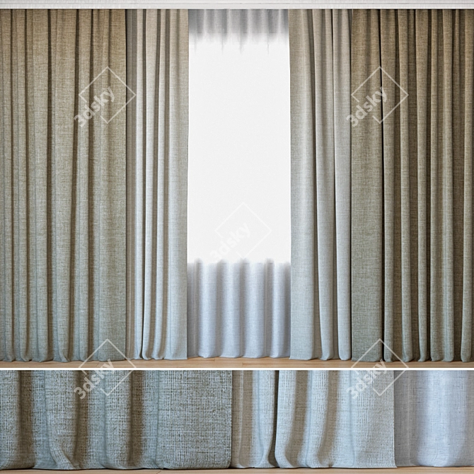 Sheer Elegance | Curtains & Tulle 3D model image 1