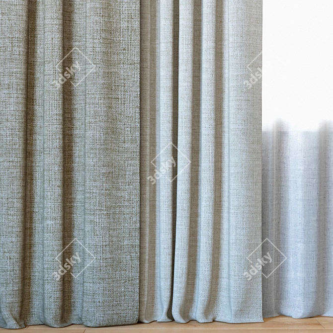 Sheer Elegance | Curtains & Tulle 3D model image 2