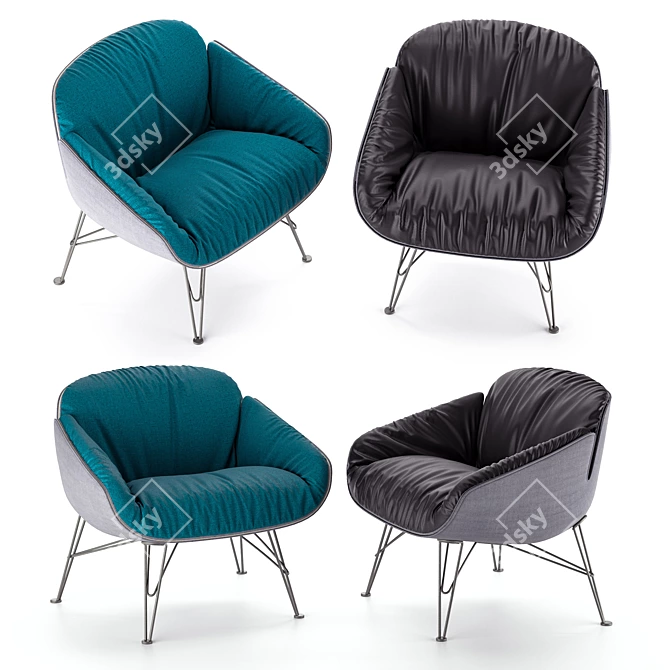 Elegant Juno Armchair 3D model image 1