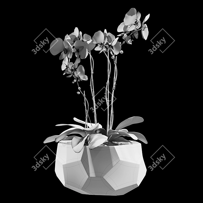 Elegant Blooming Bouquet 3D model image 7