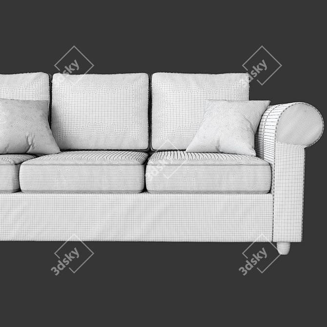 Modular Fixhult Sofa by Ikea 3D model image 2