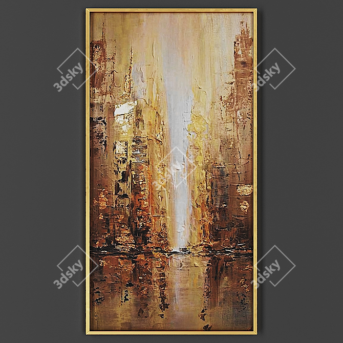 Elegant Framed Artwork 3D model image 1