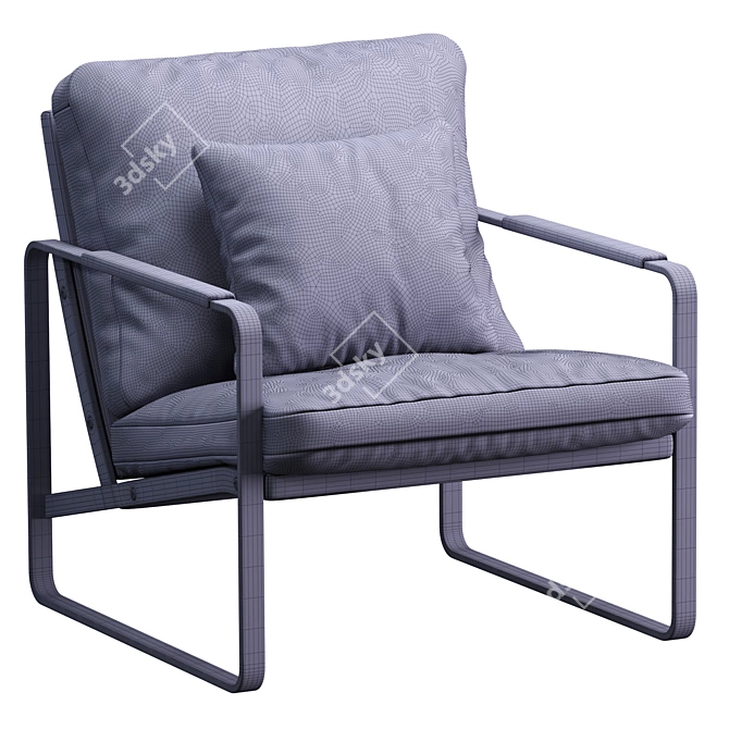 Fabricius Knoll Armchair: Sleek, Modern Design 3D model image 3