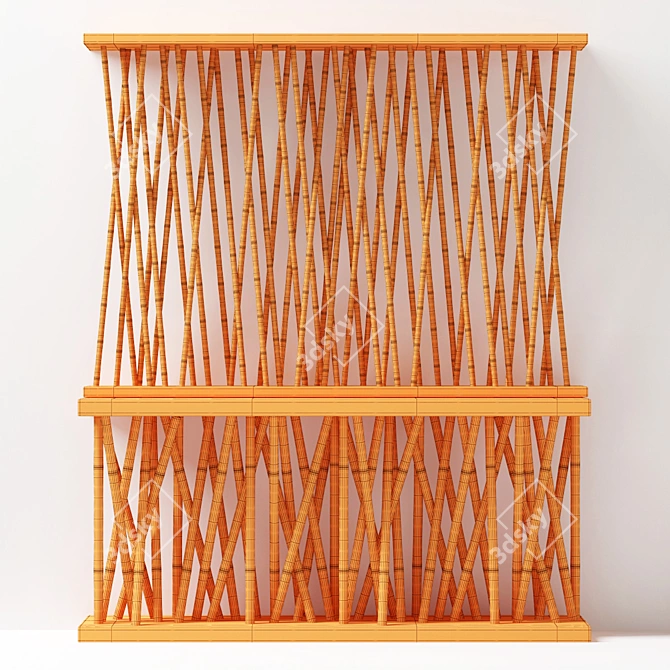 Bamboo Cafe Wall Decor 3D model image 3