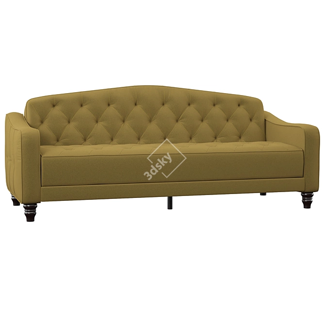 Retro Tufted Sofa Bed 3D model image 2