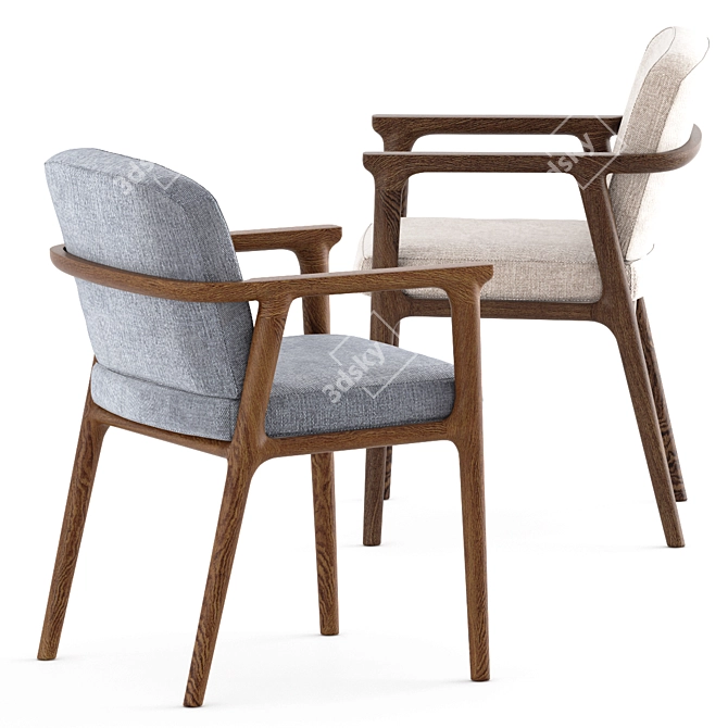 Modern Elegance: Zio Dining Chair 3D model image 5