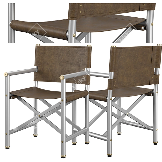 Luxurious Palecek Baxter Armchair 3D model image 1