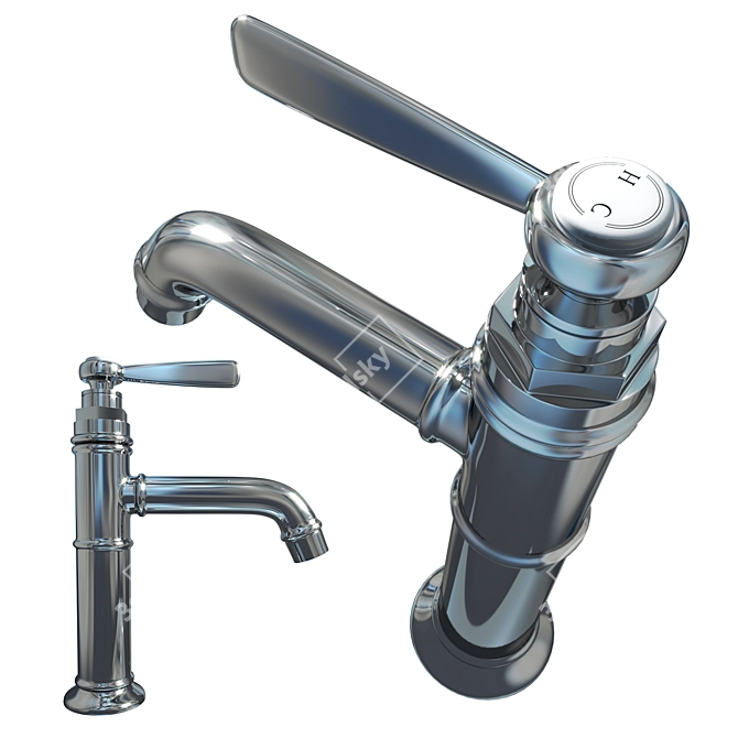 Elegant AXOR MONTREUX Basin Mixer 3D model image 1