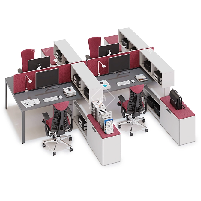 Herman Miller Studio v11: Innovative Workspace Solution 3D model image 2