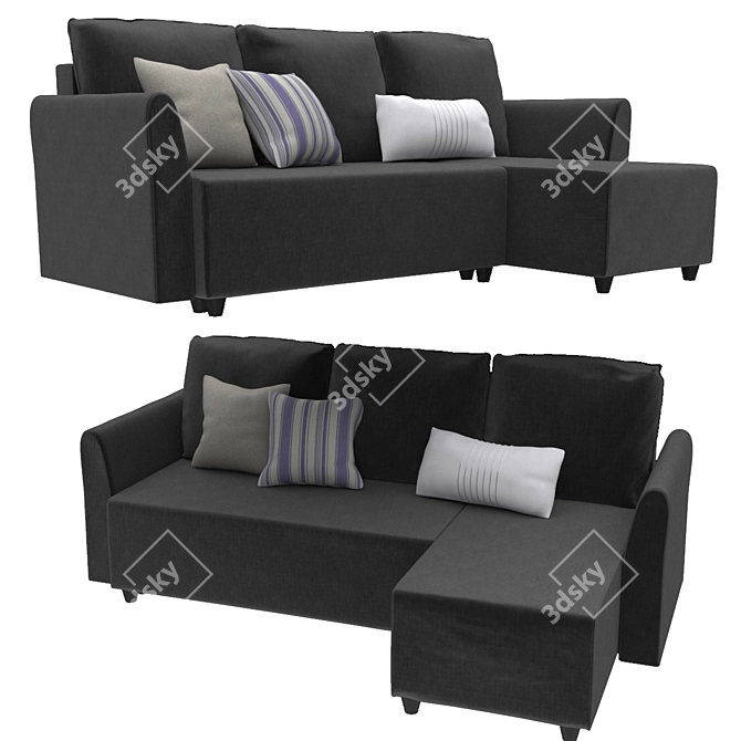 Brissund Convertible Sofa Bed 3D model image 2