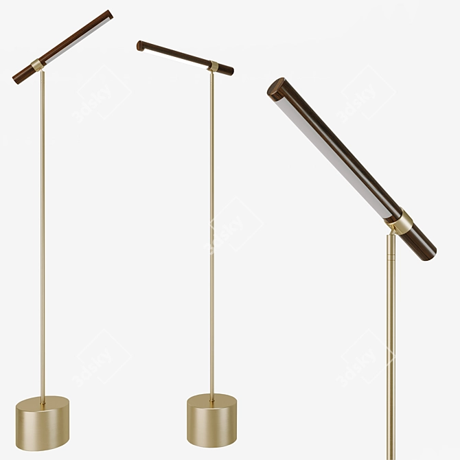 Minimalist Scandinavian Floor Lamp 3D model image 1