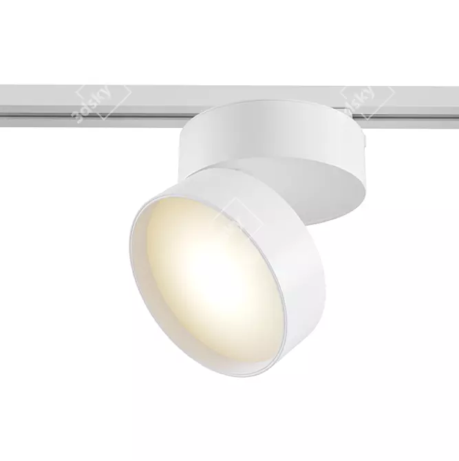 Modern White Track Lamp 3D model image 1