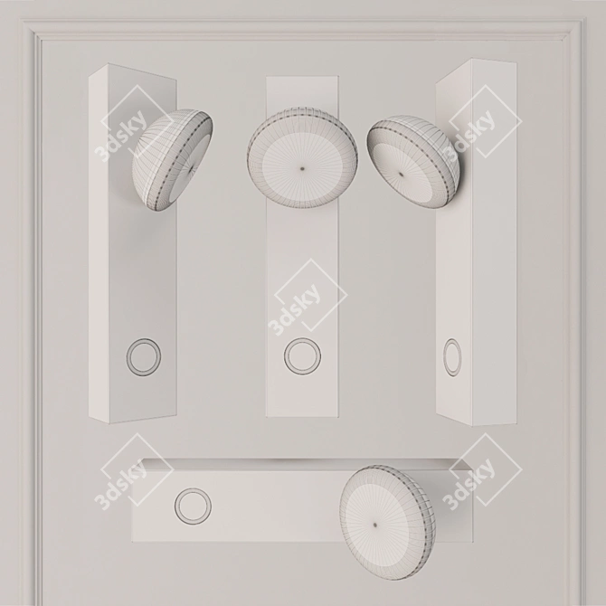 Modern Scandinavian Wall Lamp 3D model image 2