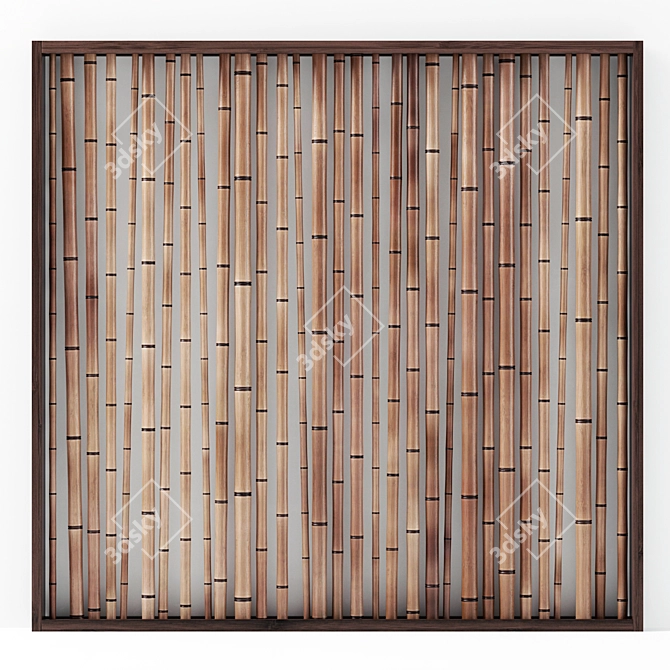 Bamboo Branch Wall Décor 3D model image 2